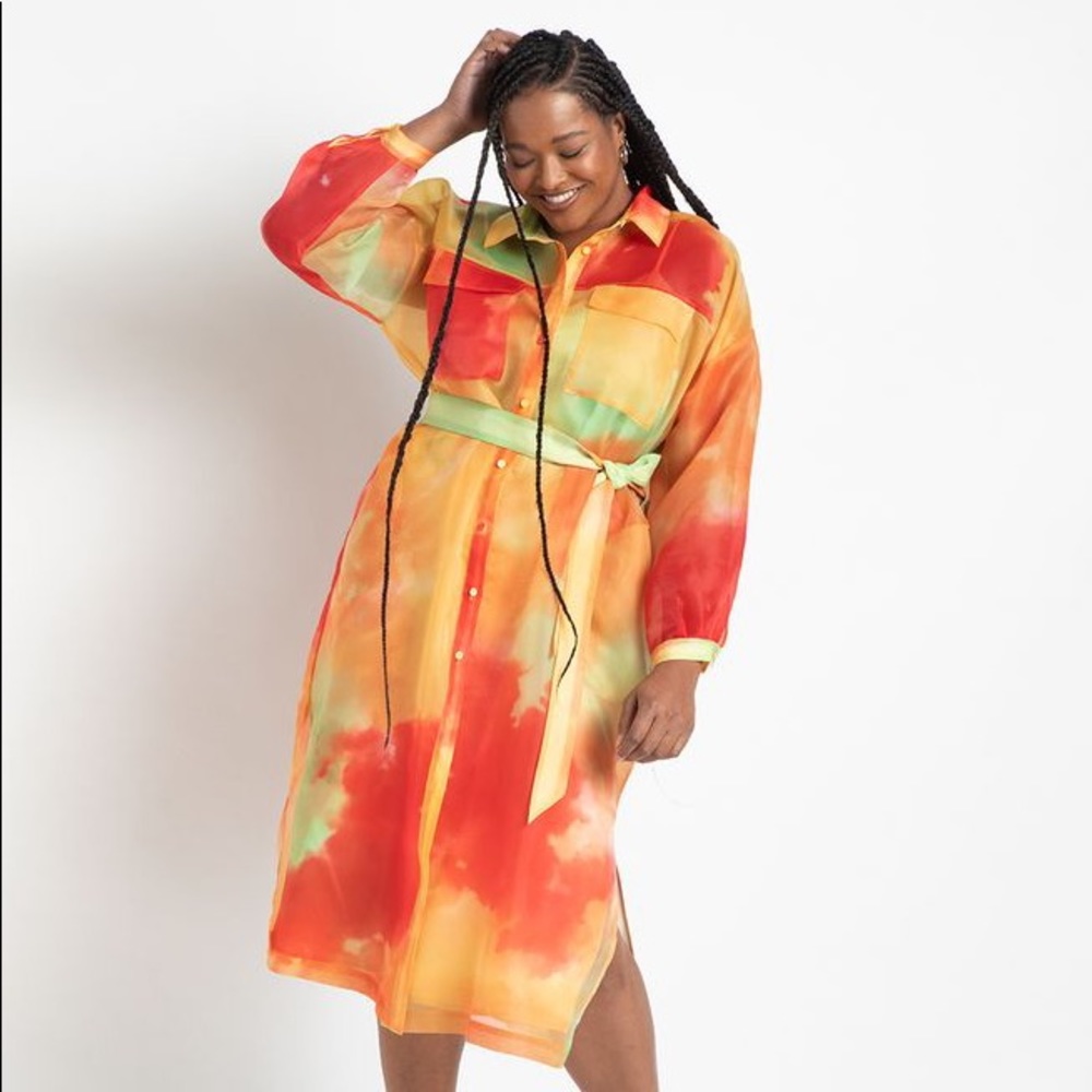 NWT Dye Hard Organza Duster size 14/16